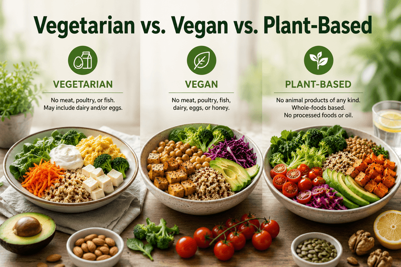 Vegetarian vs. Vegan vs. Plant-Based